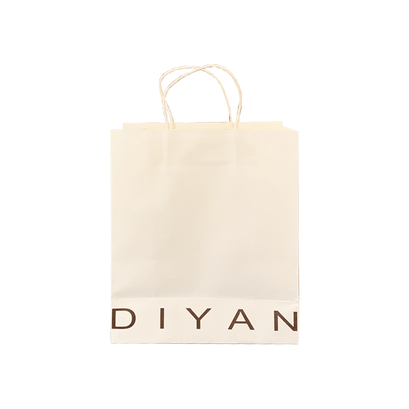 Skreddersydd din egen logo Hvit Brun Kraft Gift Craft Shopping Paper Bag med håndtak